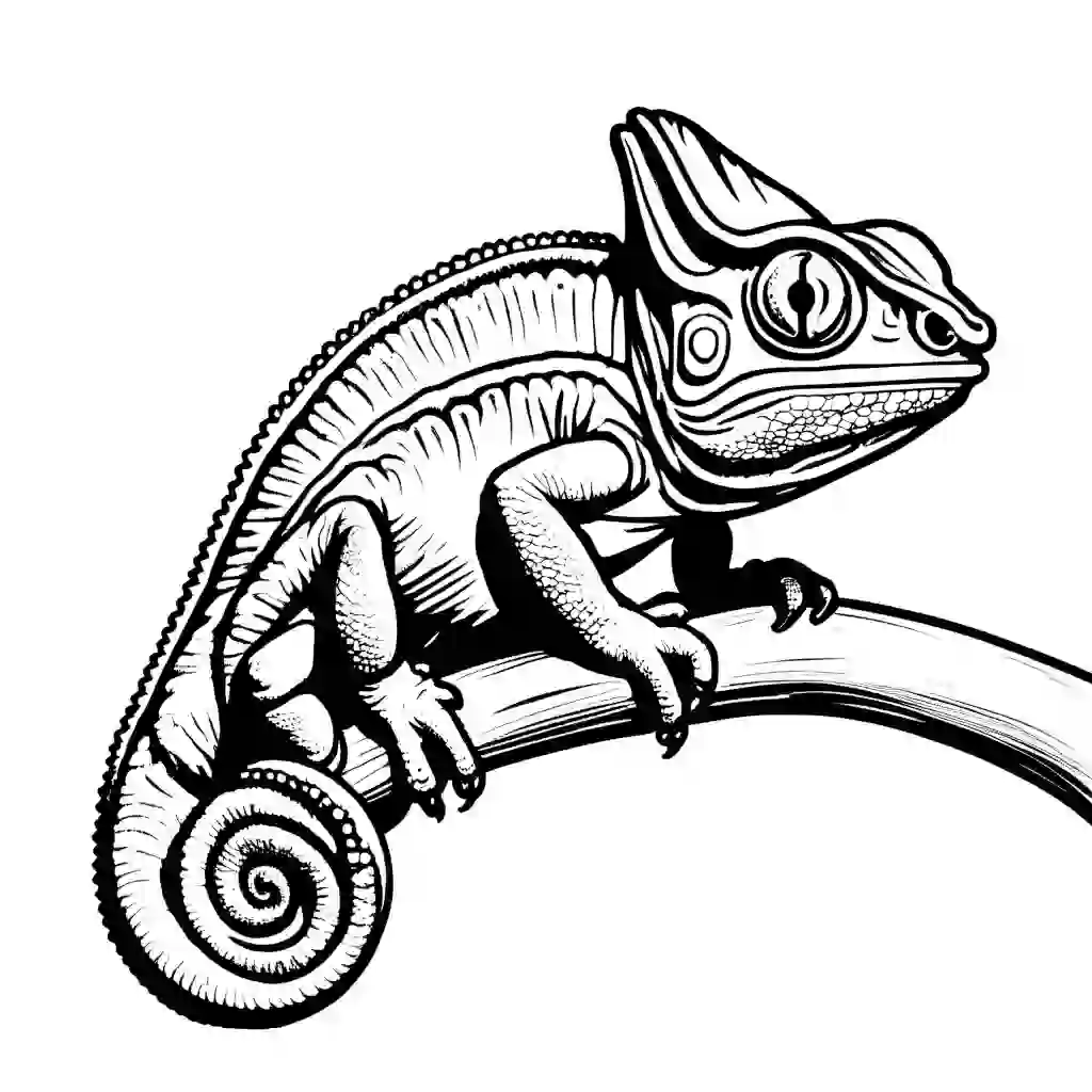Jackson's Chameleon coloring pages